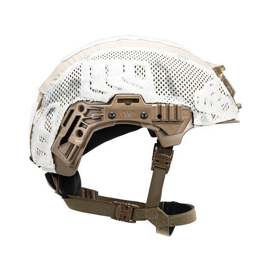 Team Wendy EXFIL Carbon/LTP Rail 3.0 Helmet Cover in MultiCam Alpine has Nylon/Spandex material on the top